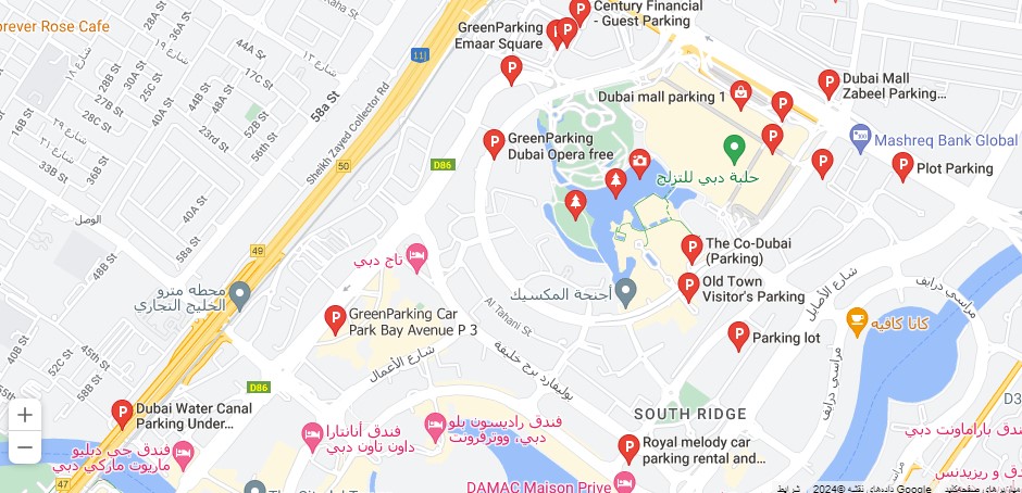 nearest parking to dubai mall fountain